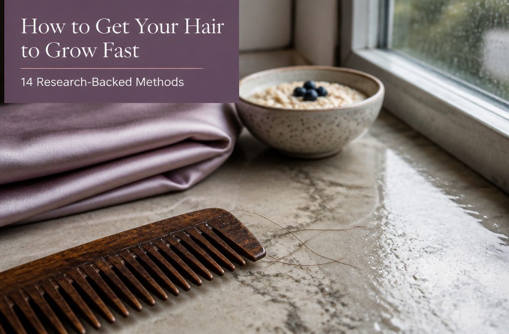 Long hair shown as the subject of a hair-growth article